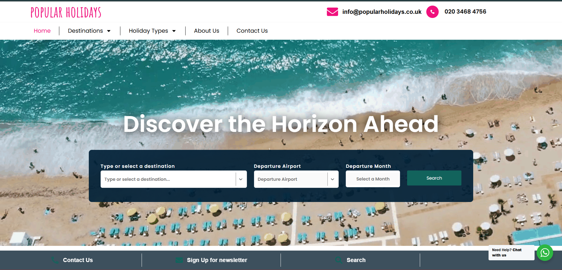 Popular Holidays Enquiry Portal by RS Orange Tech